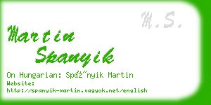 martin spanyik business card